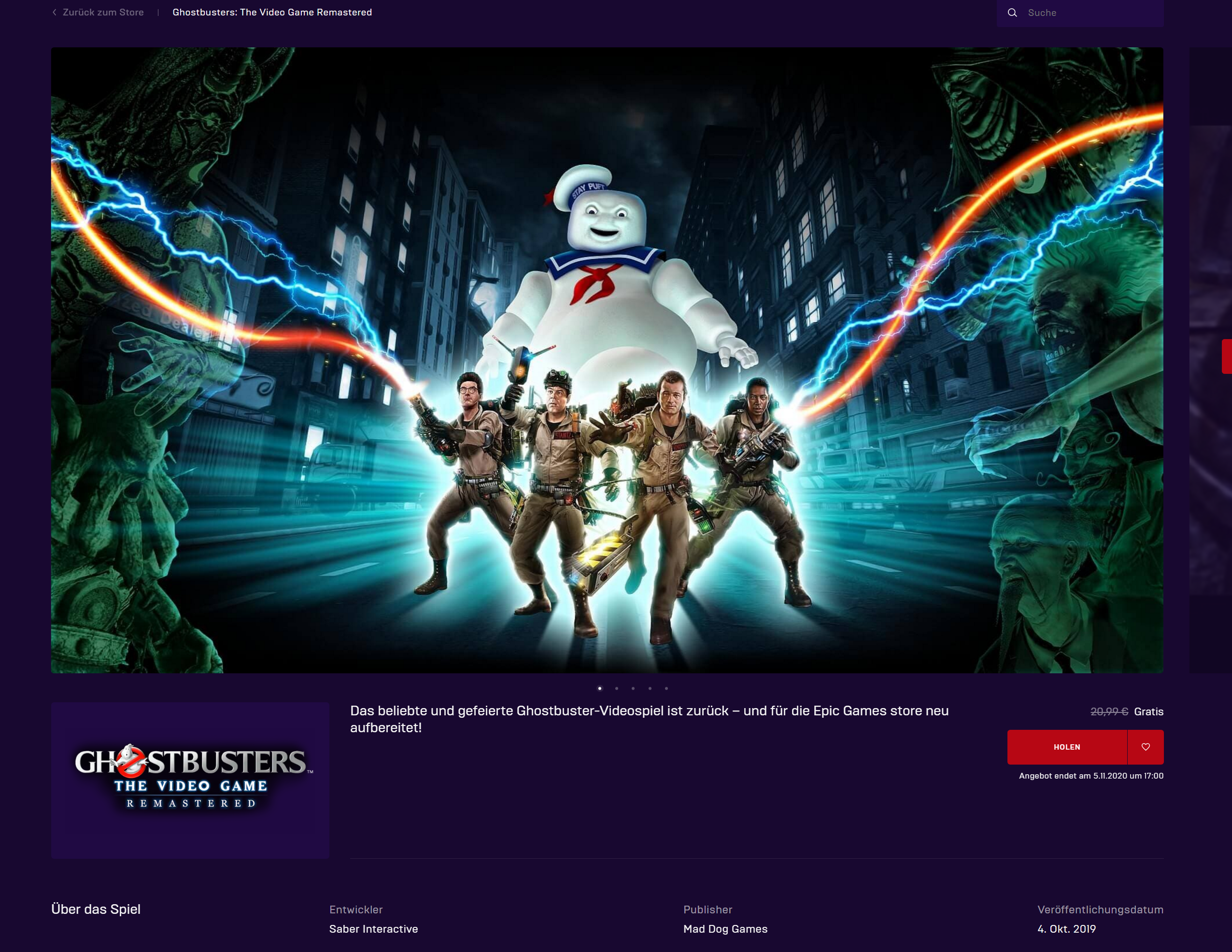 Epic Games Store Ghostbusters The Video Game Remastered