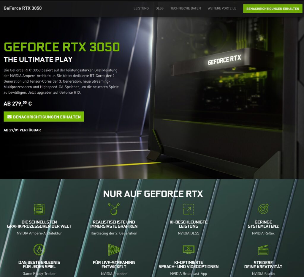 Nvidia RTX 3050