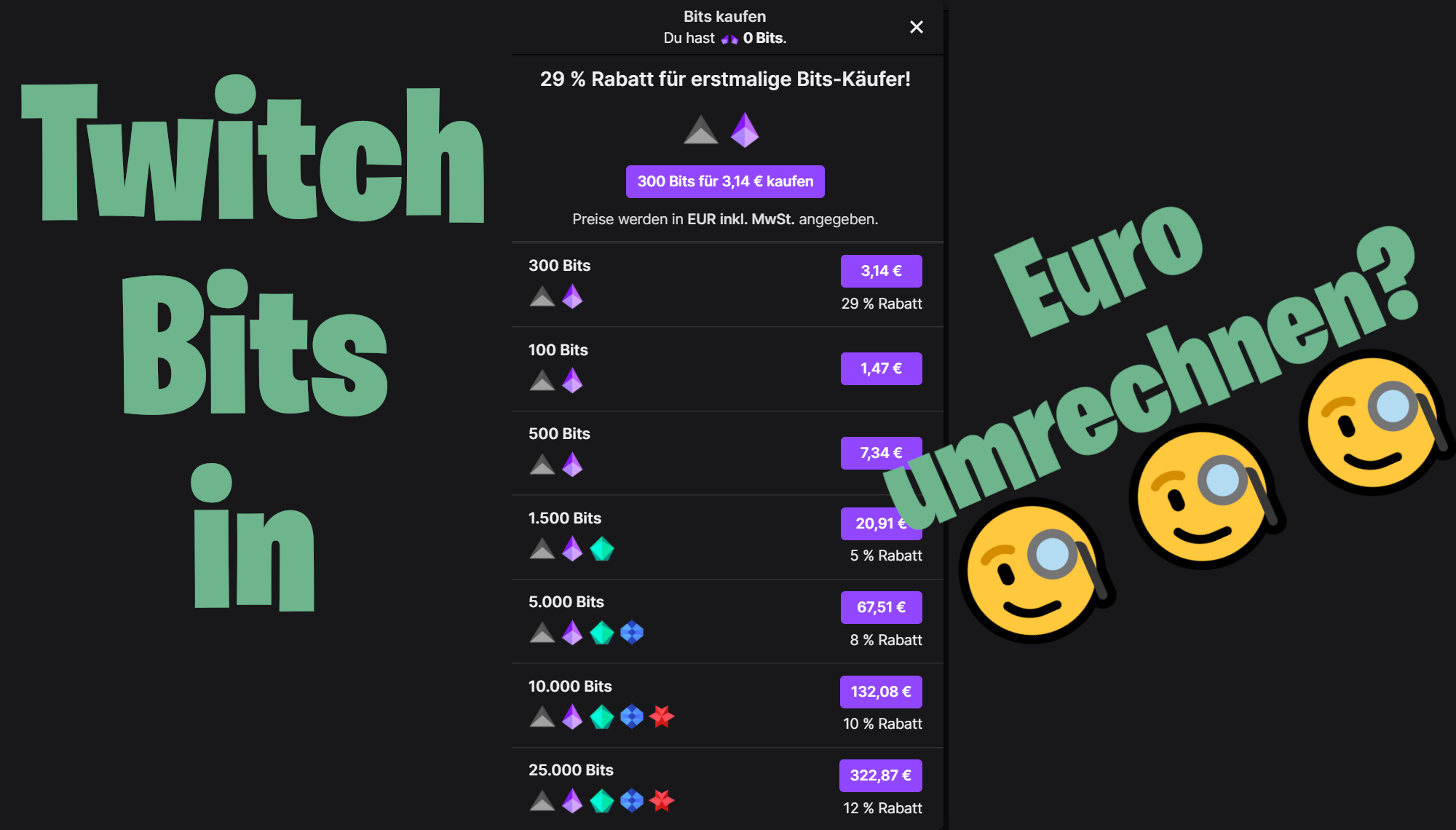 Twitch Bits in Euro: So viel ist der Twitch Bit wirklich wert