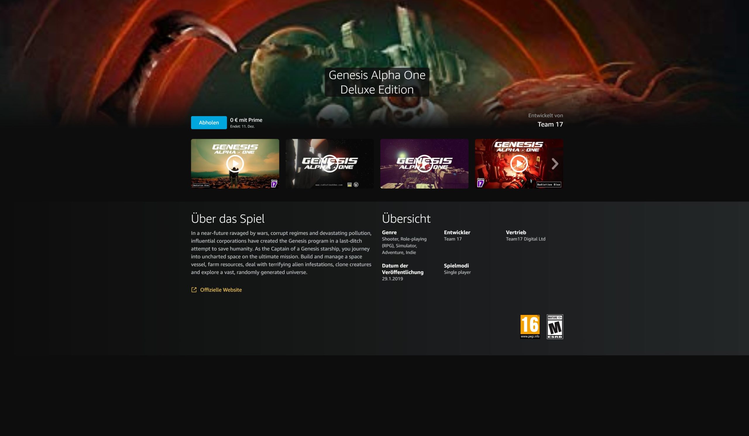 Twitch Prime Genesis Alpha One Deluxe Edition