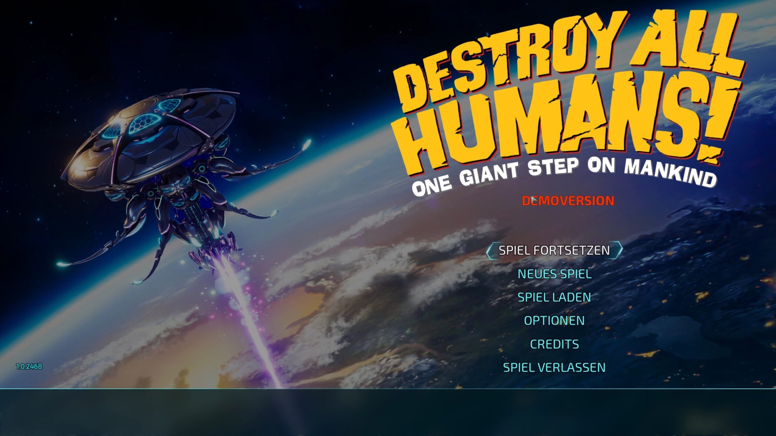 Destroy all Humans Hauptmenü (Demo)