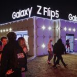 Hier auf einem Hip-Hop Festival in Polen. Ein Stand für das Samsung Galaxy Z Flip 5
