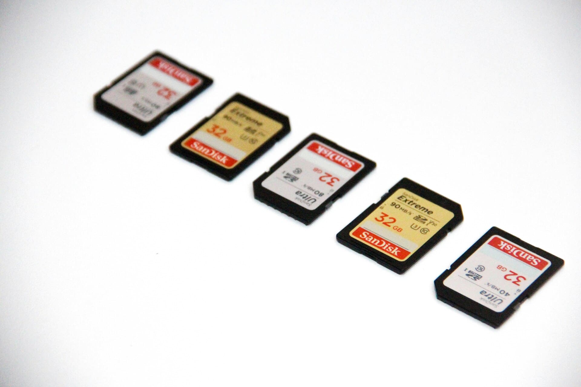 Mehrere microSD-Karten in verschiedenen Speichergrößen zur Auswahl für die Nintendo Switch